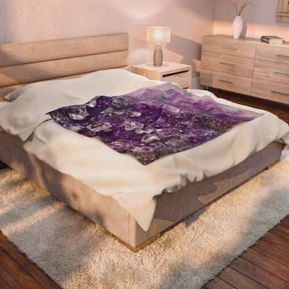 Amethyst Dreams Elegance - Velveteen Plush Blanket