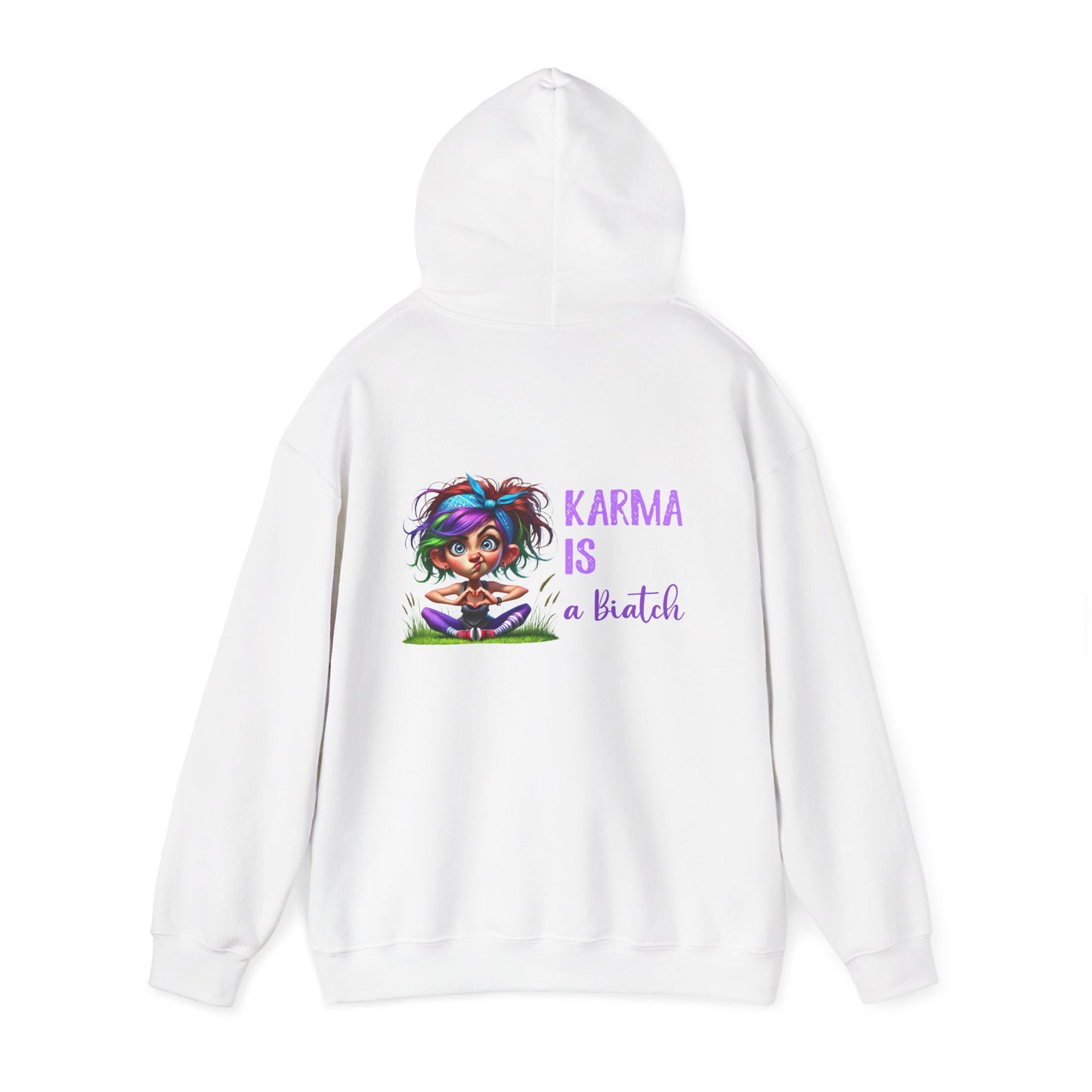 Karma Is a Biatch – Cute but Savage Yoga Girl Hoodie