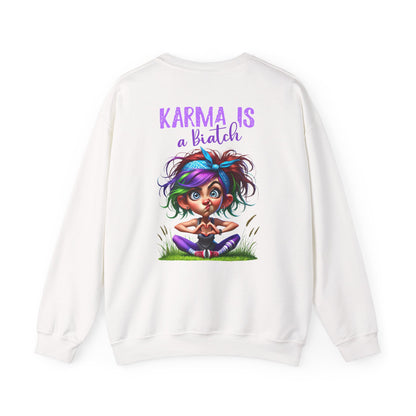 Karma Is a Biatch – Cute but Savage Yoga Girl Sweatshirt