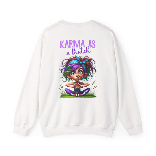 Karma Is a Biatch – Cute but Savage Yoga Girl Sweatshirt