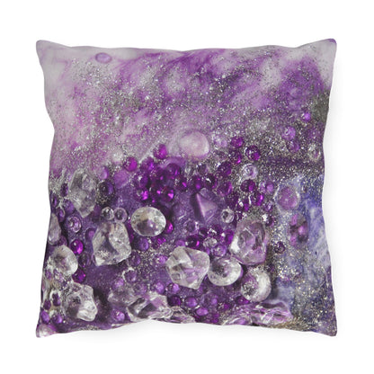 Amethyst Dreams Elegance Outdoor Pillow — Patio Cushion