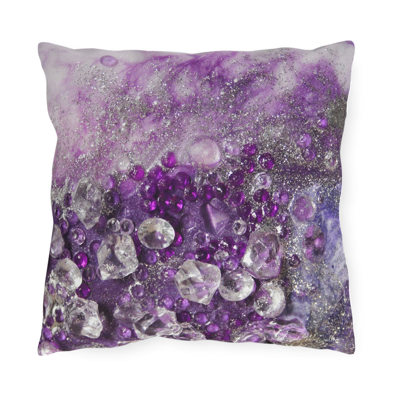 Amethyst Dreams Elegance Outdoor Pillow — Patio Cushion