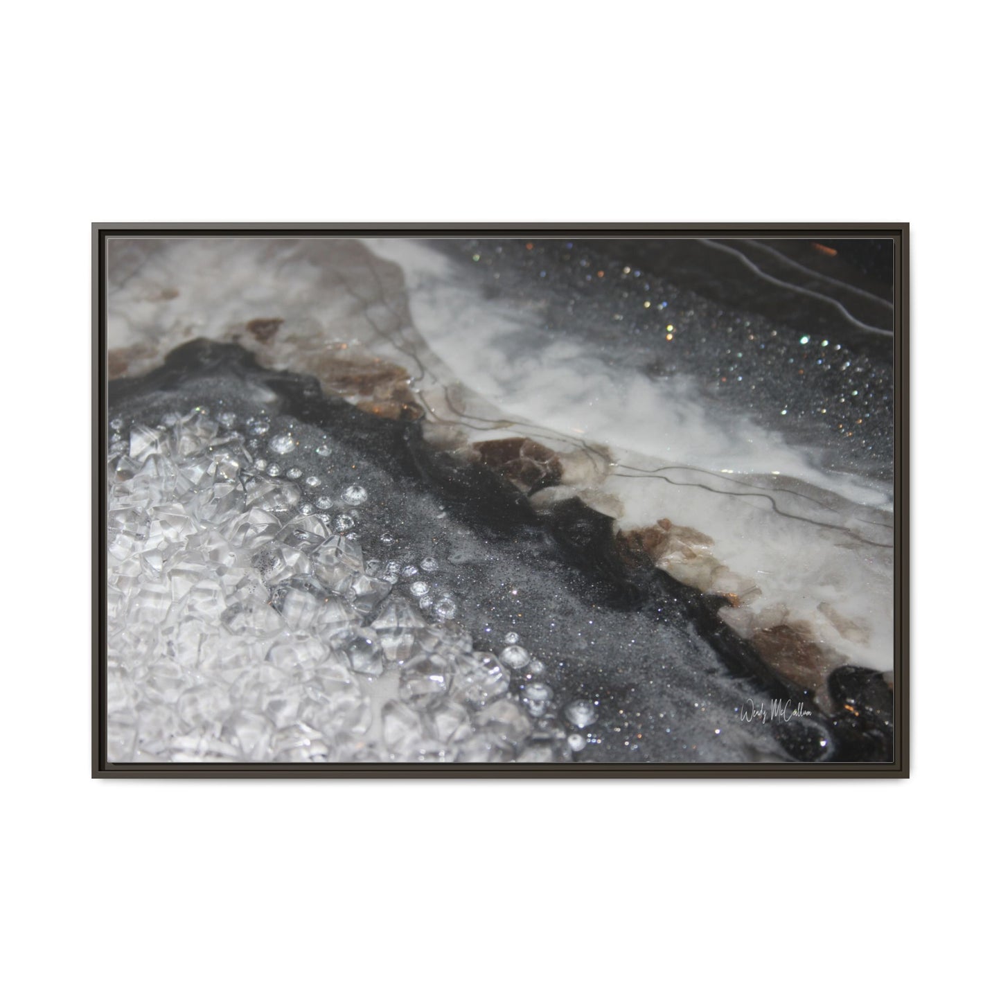 Grey Moonstone Framed Print - Opulence