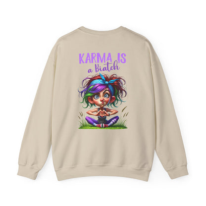 Karma Is a Biatch – Cute but Savage Yoga Girl Sweatshirt