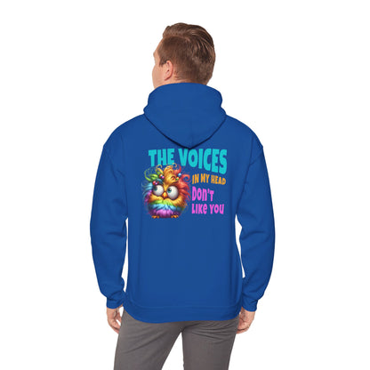 The Voices in My Head Don’t Like You – Funny Rainbow Chick Hoodie