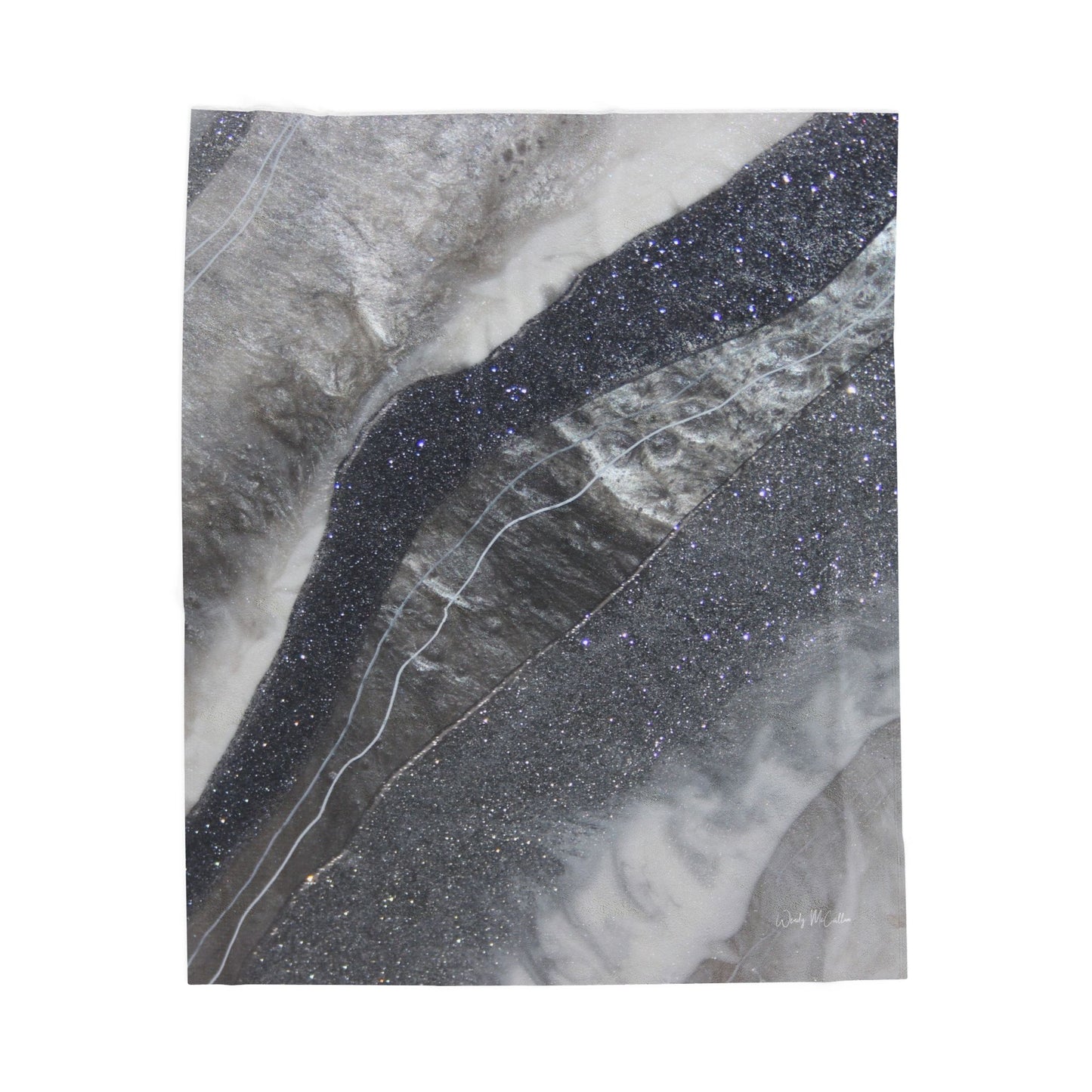 Grey Moonston Grace - Velveteen Plush Blanket