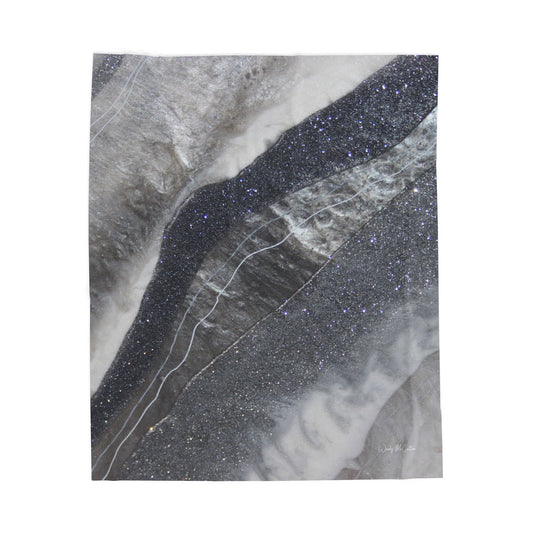 Grey Moonston Grace - Velveteen Plush Blanket