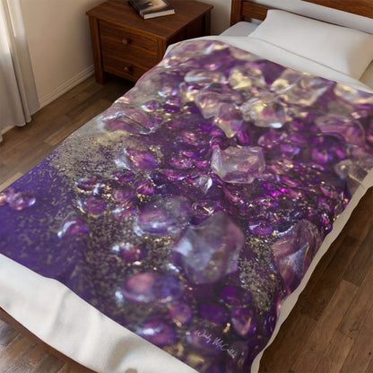 Amethyst Dreams Opulence - Velveteen Plush Blanket