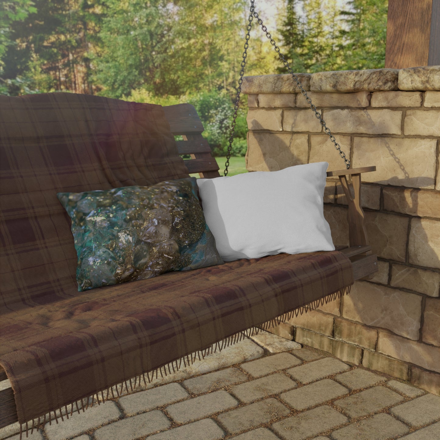 Dioptase Opulence Outdoor Pillow - Patio Cushion