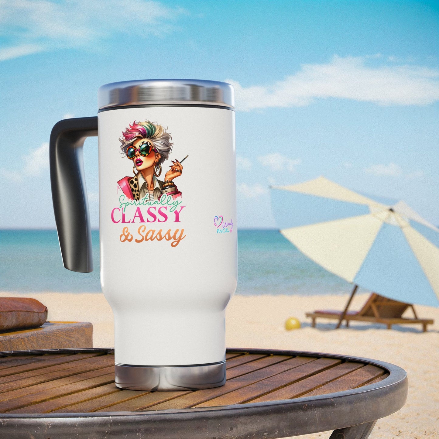 Spiritually Classy & Sassy – Stainless Steel Travel Mug (14oz)