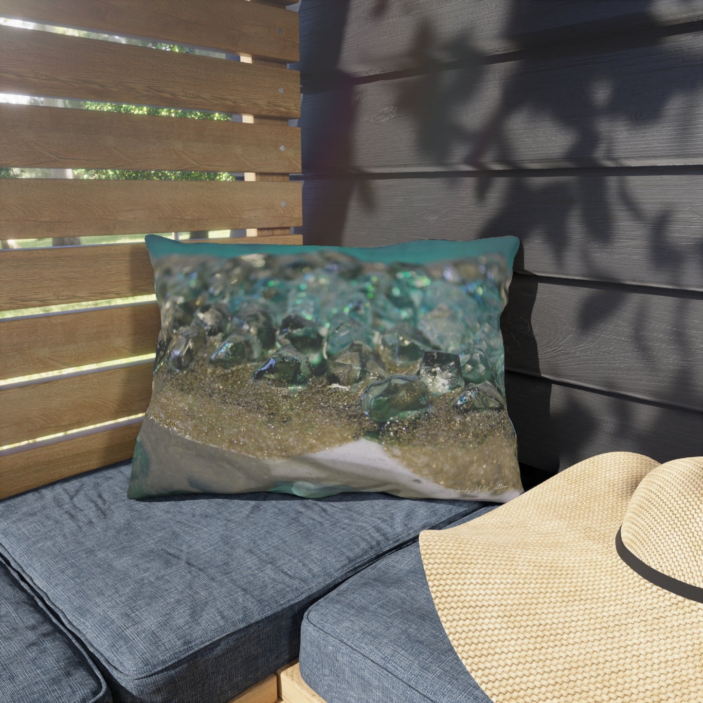 Dioptase Elegance Outdoor Pillow - Patio Cushion