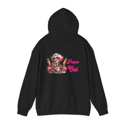 Peace Out – Glam Confidence Woman in Her Prime Hoodie