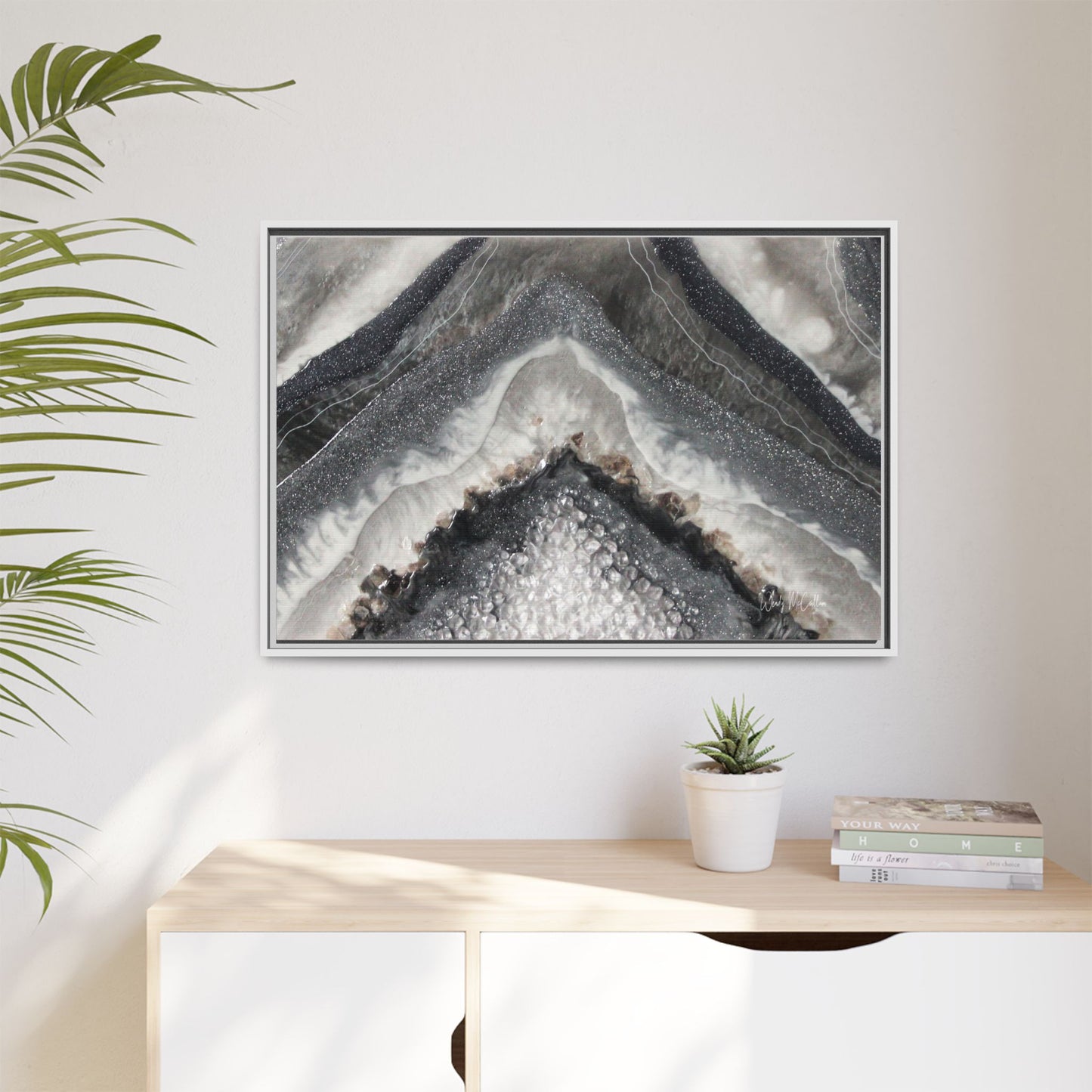 Grey Moonstone Framed Print - Splendour