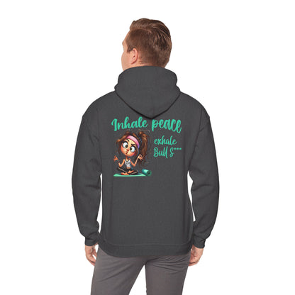 Inhale Peace, Exhale Bullsh*t – Funny Yoga Meltdown Hoodie