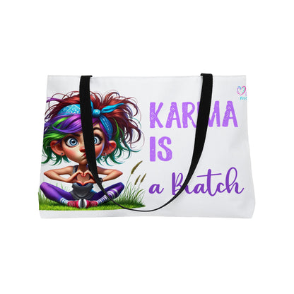 Copy of Weekender Tote — "I'm Mainly Peace, Love and Light" Colourful Hippie Graphic Bag