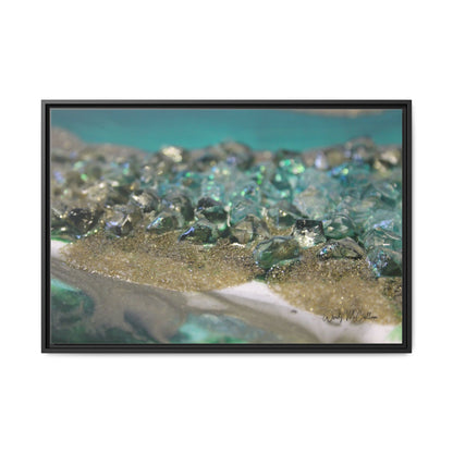 Dioptase Framed Canvas Art - Elegance