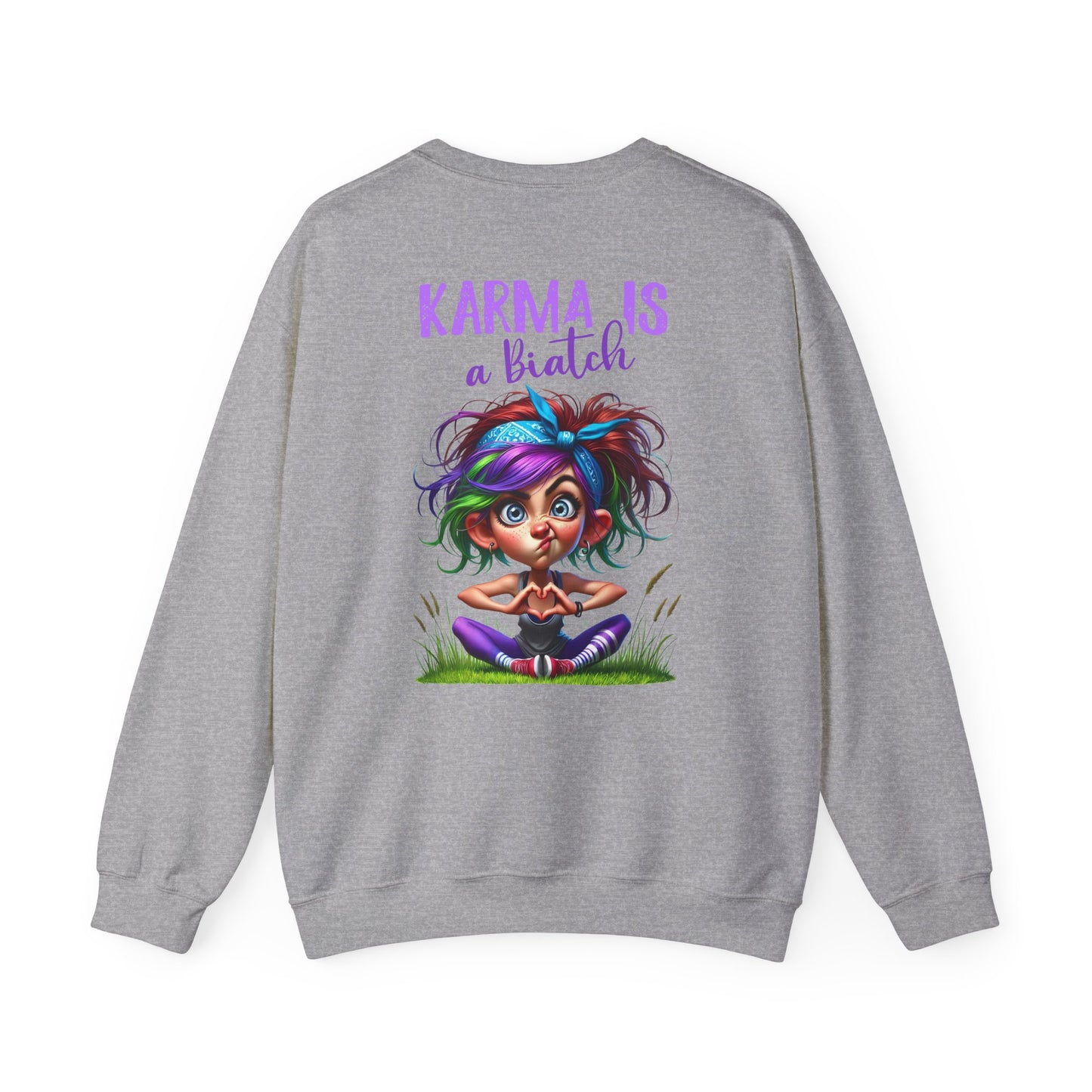 Karma Is a Biatch – Cute but Savage Yoga Girl Sweatshirt