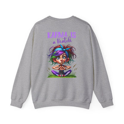Karma Is a Biatch – Cute but Savage Yoga Girl Sweatshirt