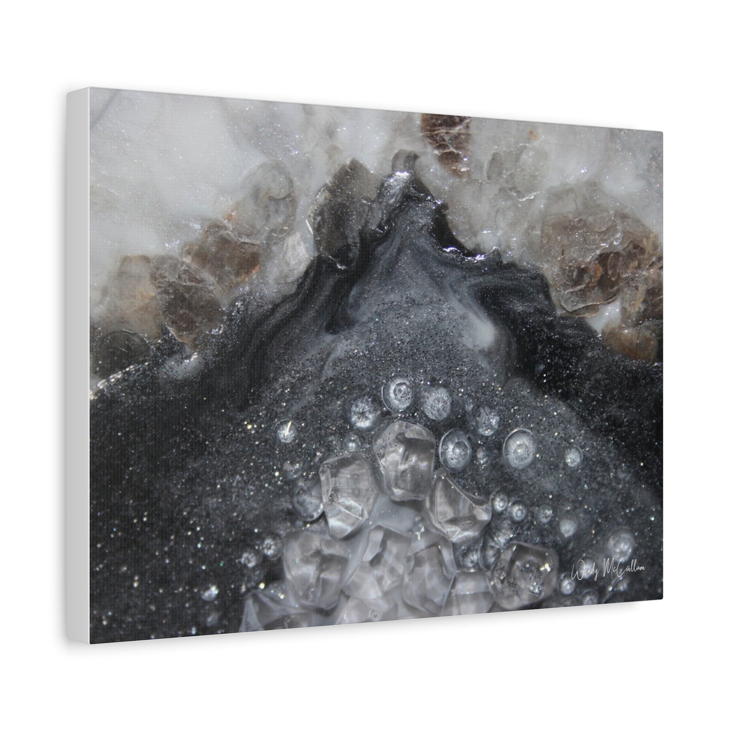 Grey Moonstone Canvas Wall Art - Elegance
