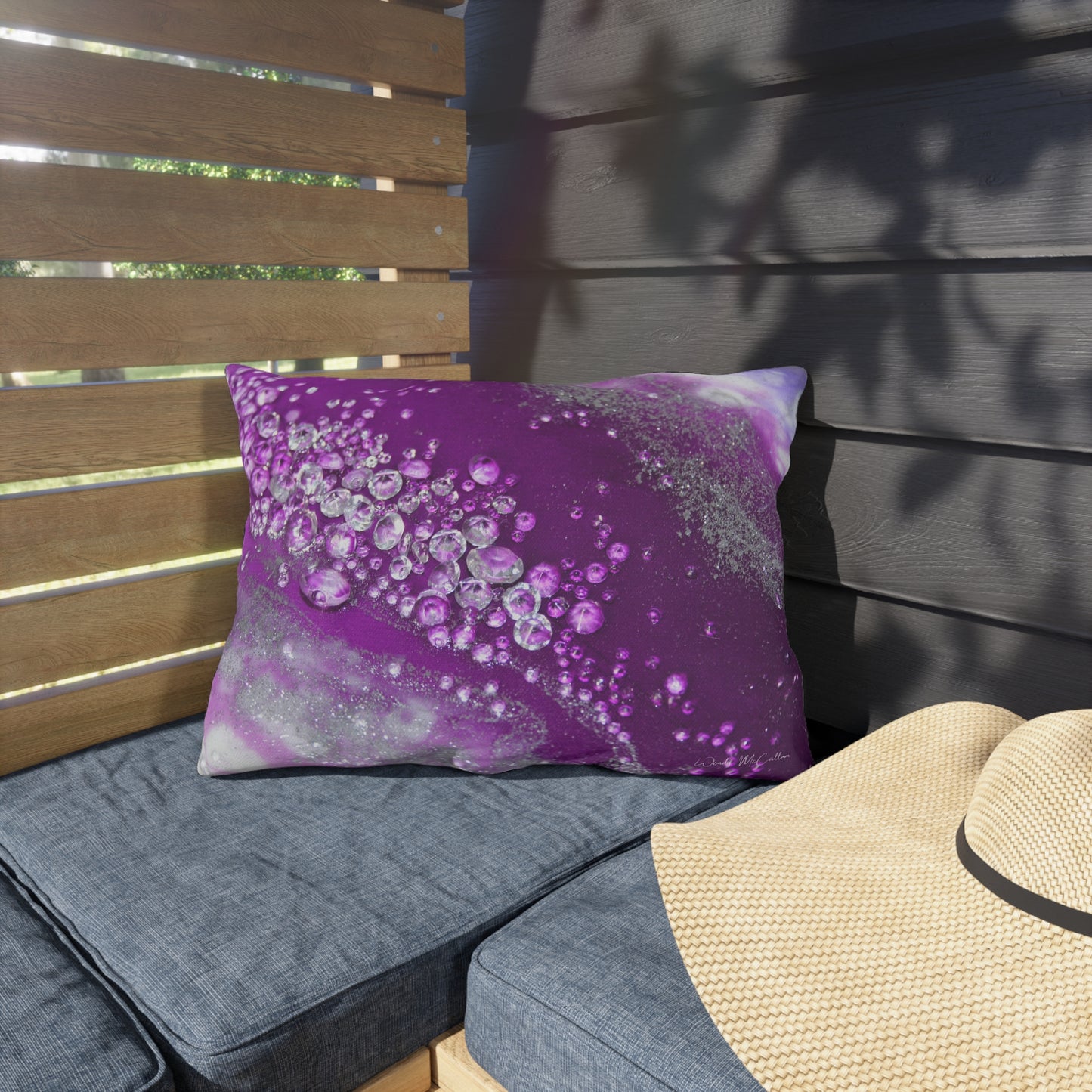 Amethyst Dreams Grace Outdoor Pillow - Patio Cushion