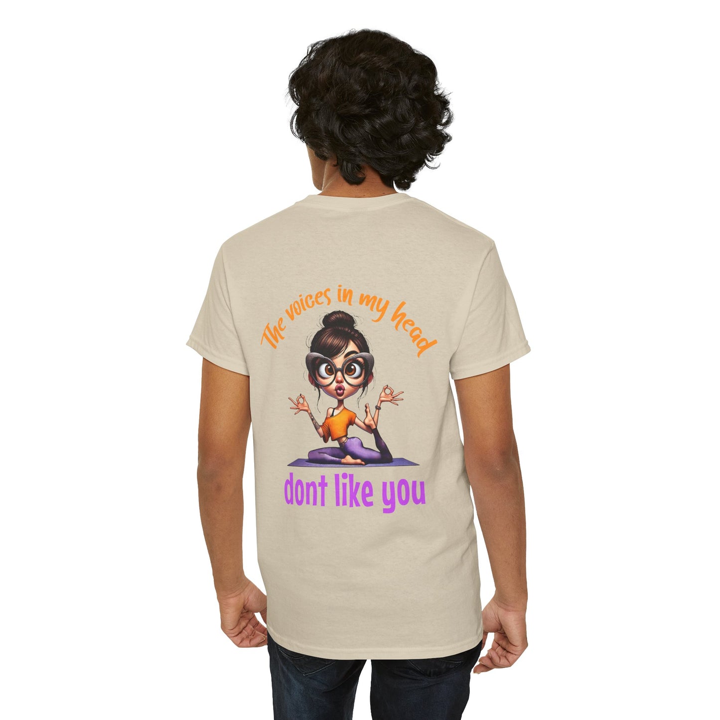The Voices in My Head Don’t Like You – Funny Meditation Yoga Girl T-Shirt