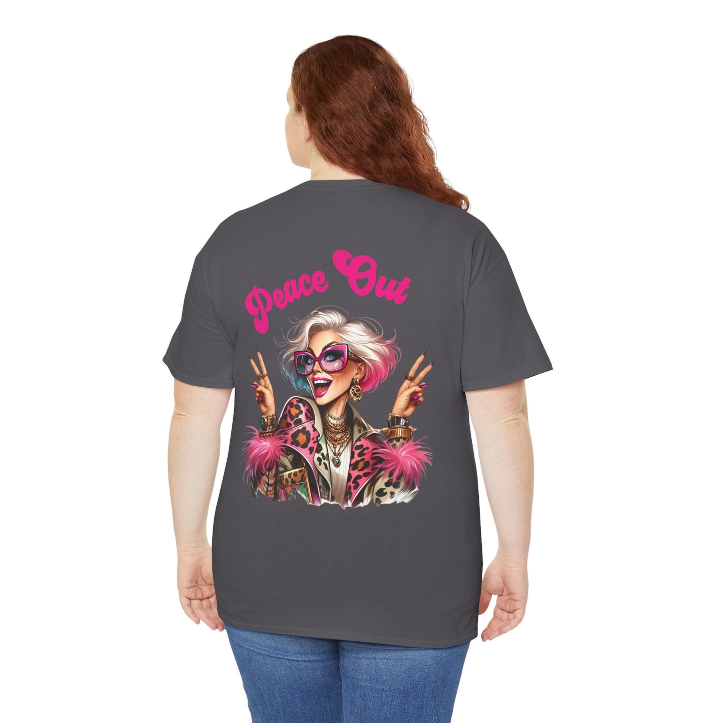 Peace Out – Glam Confidence Woman in Her Prime T-Shirt