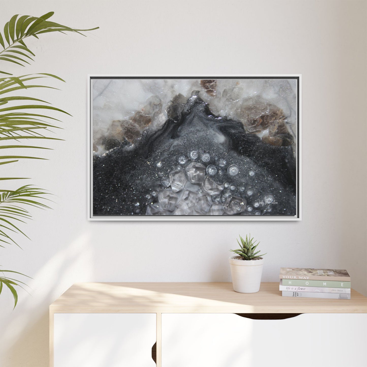 Grey Moonstone Framed Print - Elegance