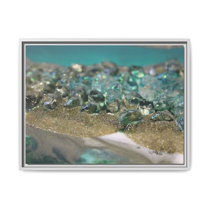 Dioptase Framed Canvas Art - Elegance