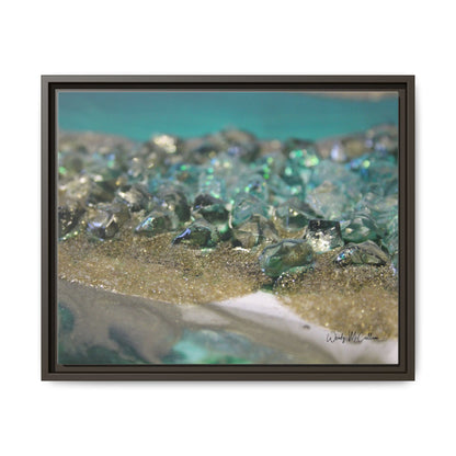 Dioptase Framed Canvas Art - Elegance