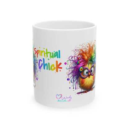 Spiritual Chick Rainbow Chakra Ceramic Mug (11oz & 15oz)