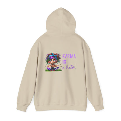 Karma Is a Biatch – Cute but Savage Yoga Girl Hoodie