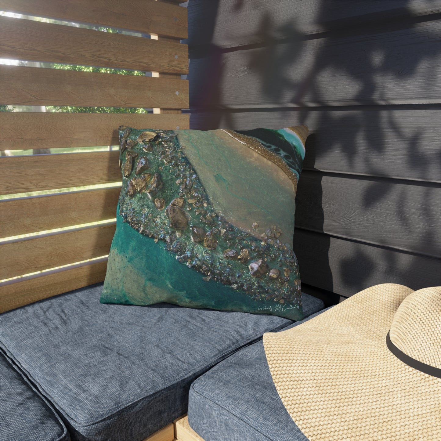Dioptase Grace Outdoor Pillow - Patio Cushion