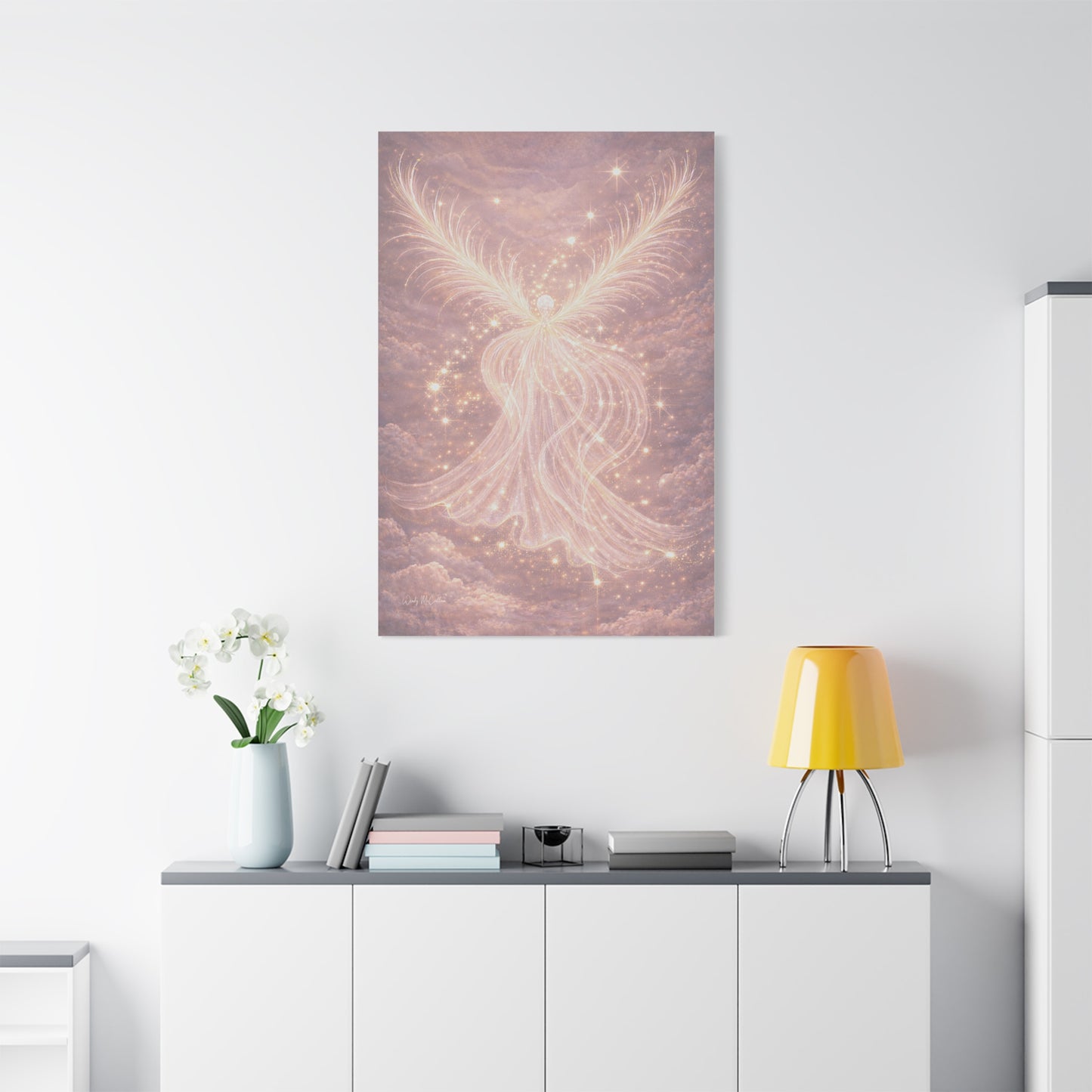 Archangel Chamuel Canvas – Love, Peace & Heart Healing