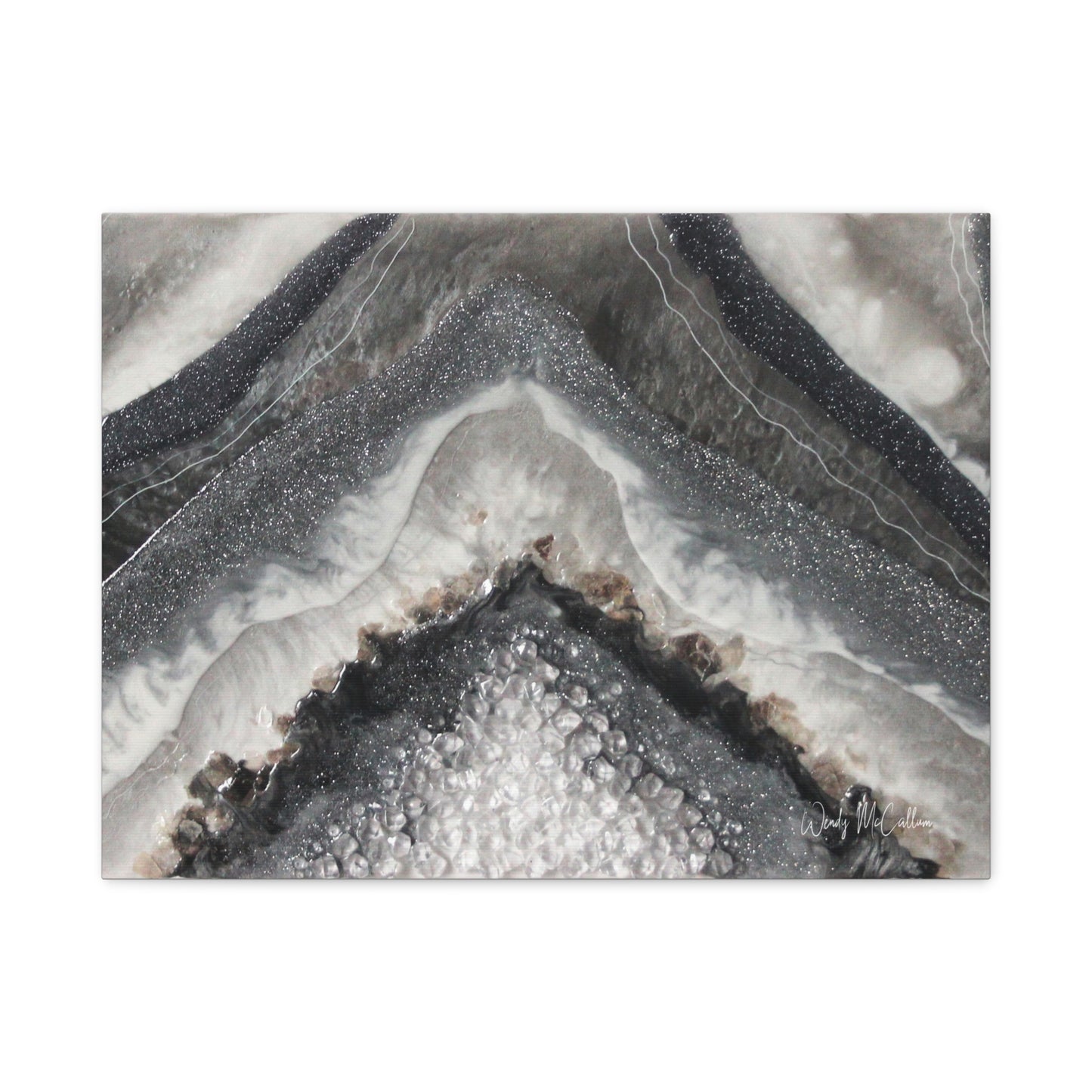 Grey Moonstone Canvas Wall Art - Splendour