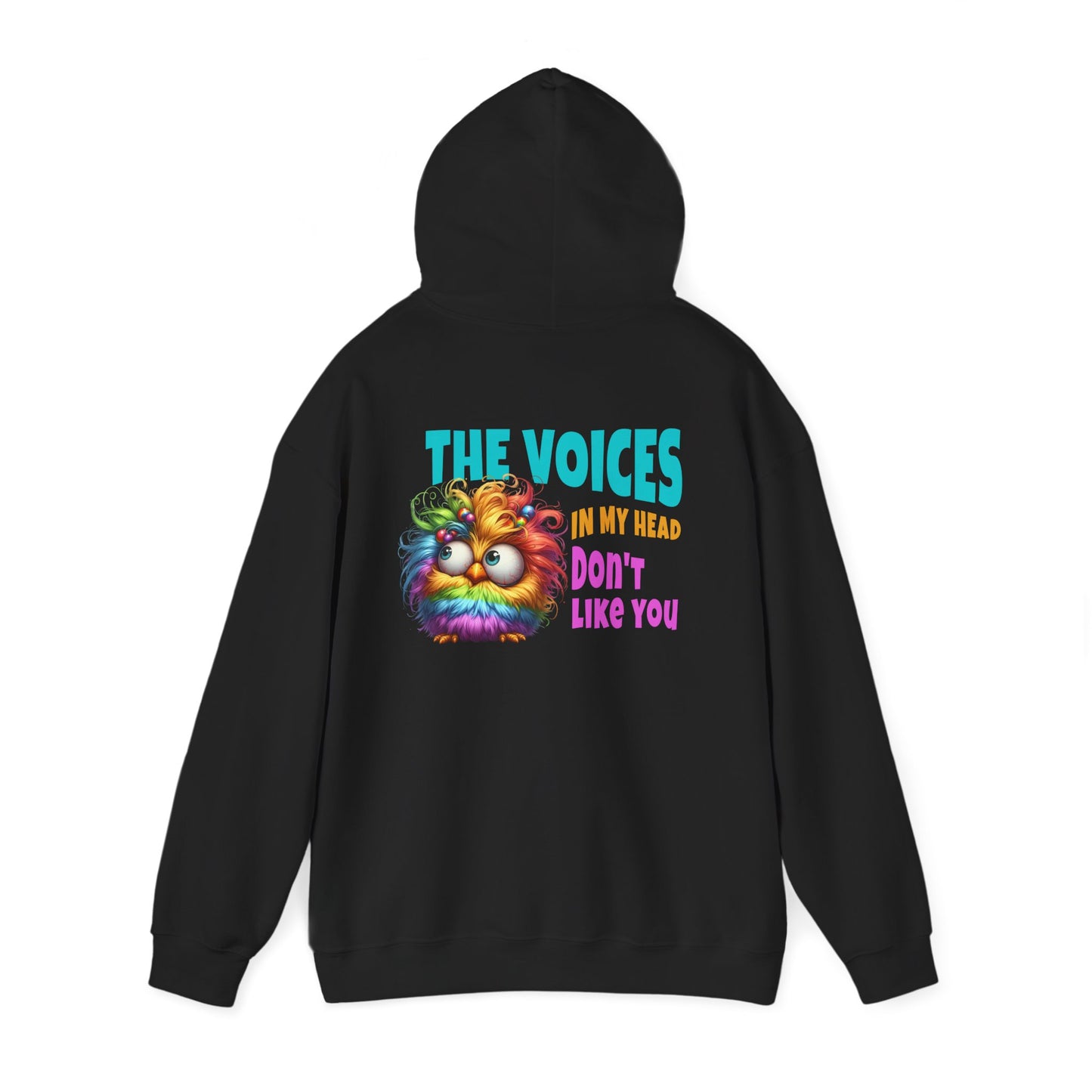 The Voices in My Head Don’t Like You – Funny Rainbow Chick Hoodie