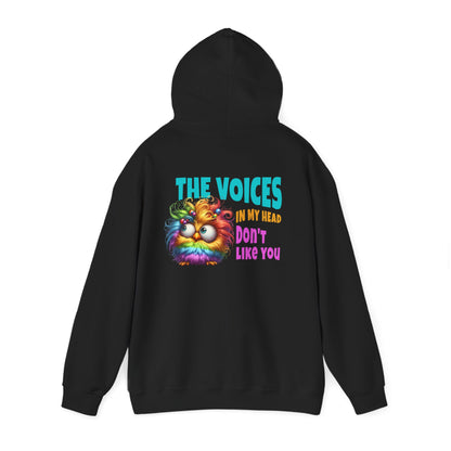 The Voices in My Head Don’t Like You – Funny Rainbow Chick Hoodie
