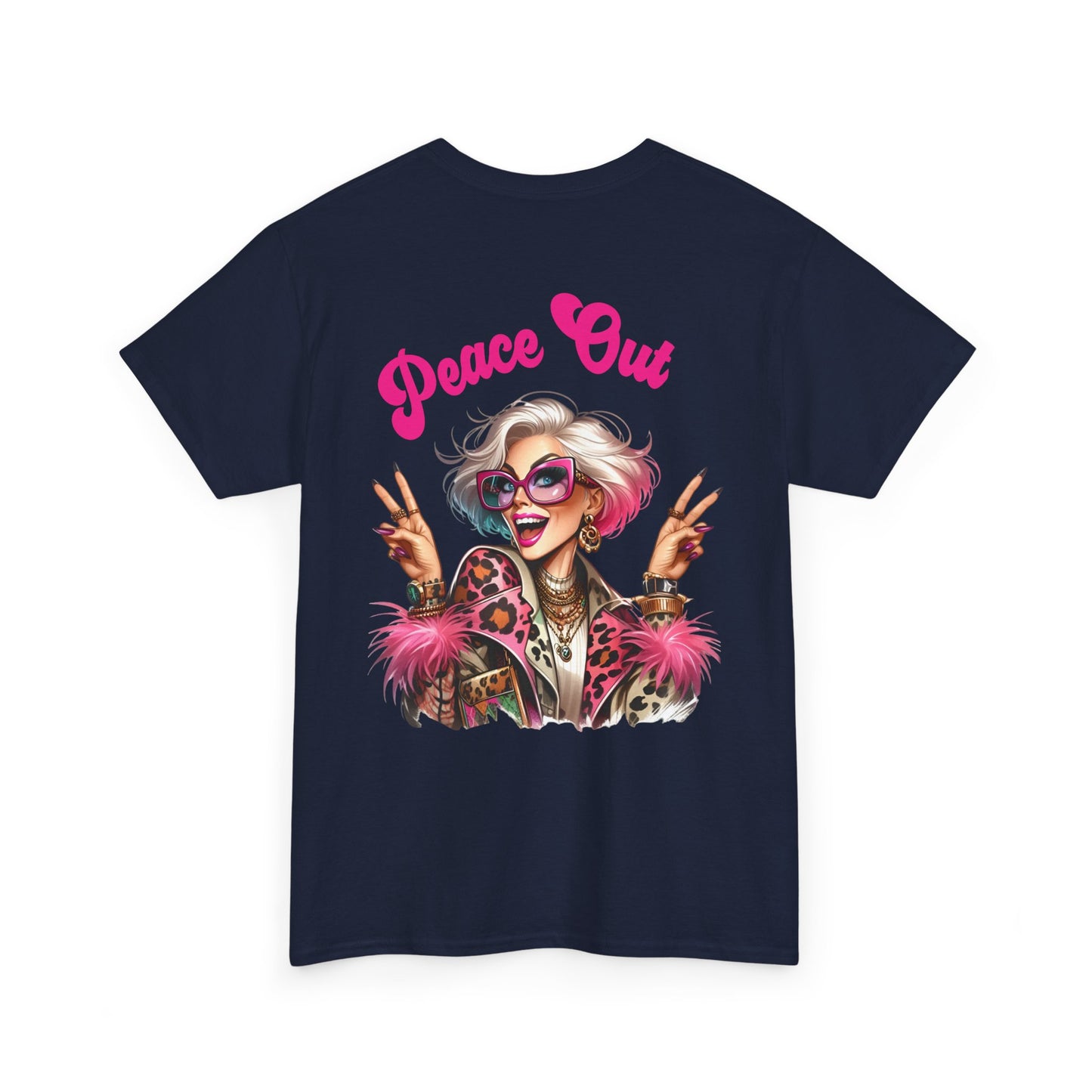 Peace Out – Glam Confidence Woman in Her Prime T-Shirt