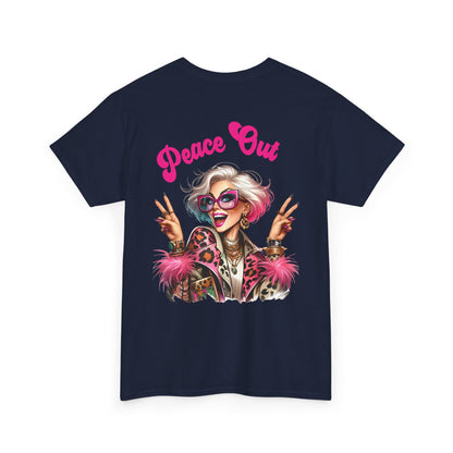 Peace Out – Glam Confidence Woman in Her Prime T-Shirt
