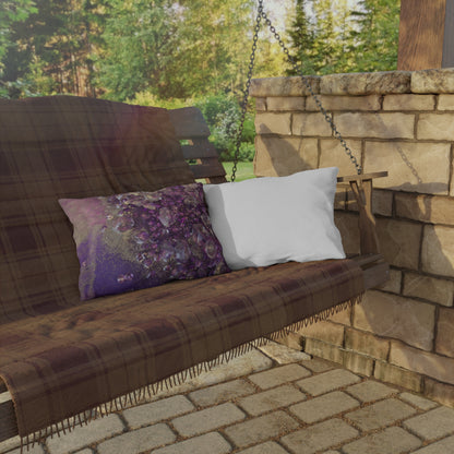 Amethyst Dreams Opulence Outdoor Pillow - Patio Cushion