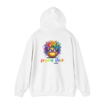 Crystal Chick Hoodie – Cute Rainbow Chick with Crystals | For Crystal Lovers & Spiritual Souls