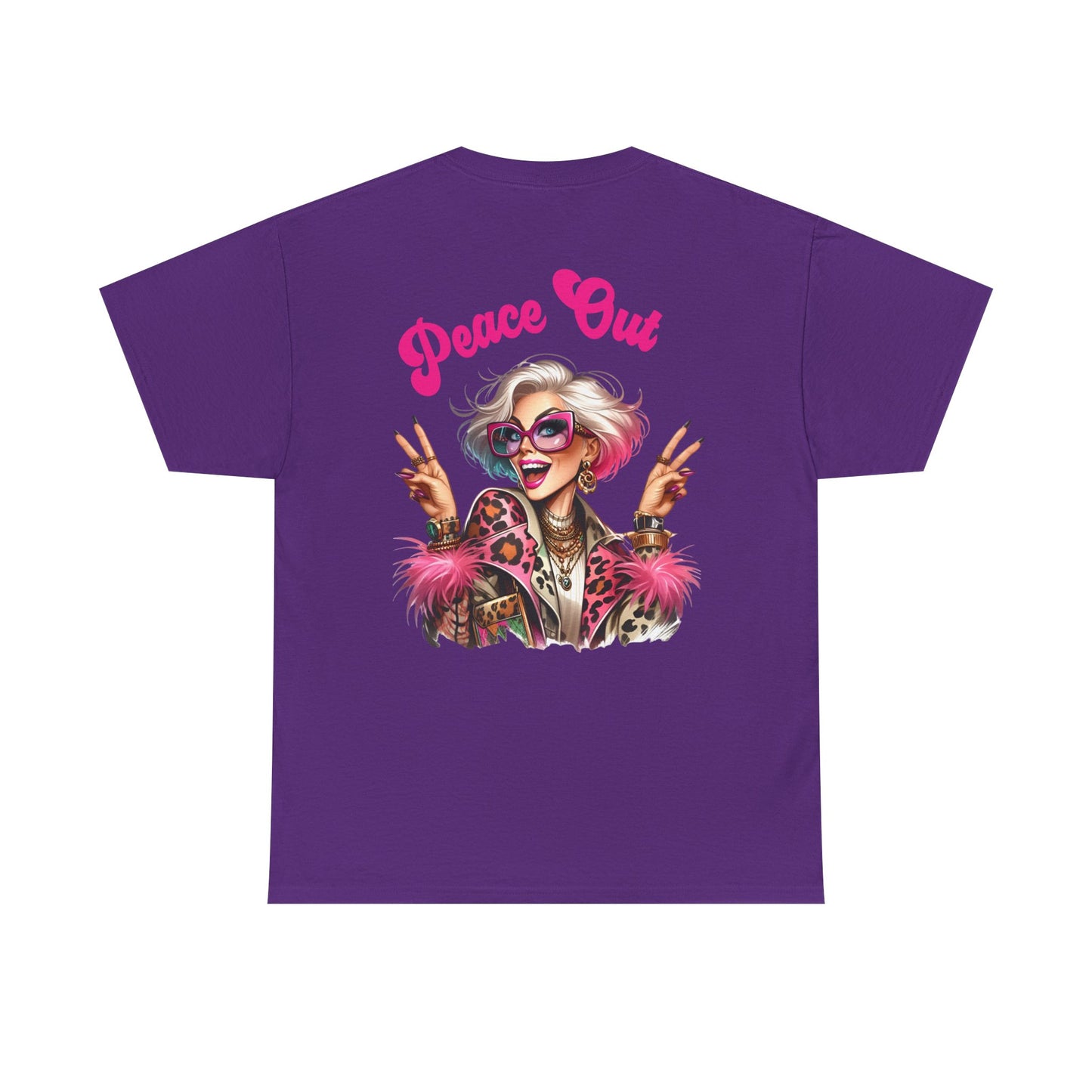 Peace Out – Glam Confidence Woman in Her Prime T-Shirt