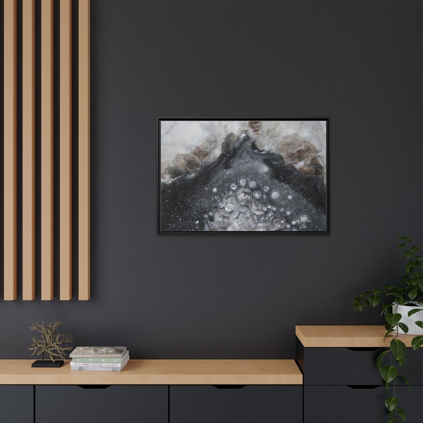 Grey Moonstone Framed Print - Elegance