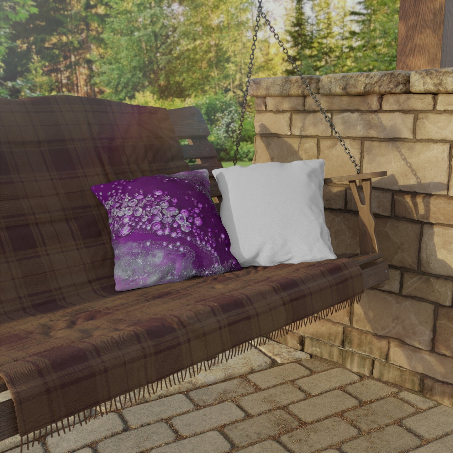 Amethyst Dreams Grace Outdoor Pillow - Patio Cushion