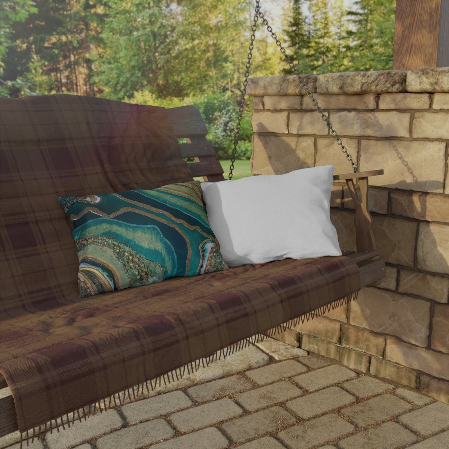 Dioptase Splendour Outdoor Pillow - Patio Cushion