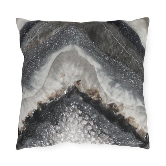 Grey Moonstone Splendour Outdoor Pillow — Patio Cushion