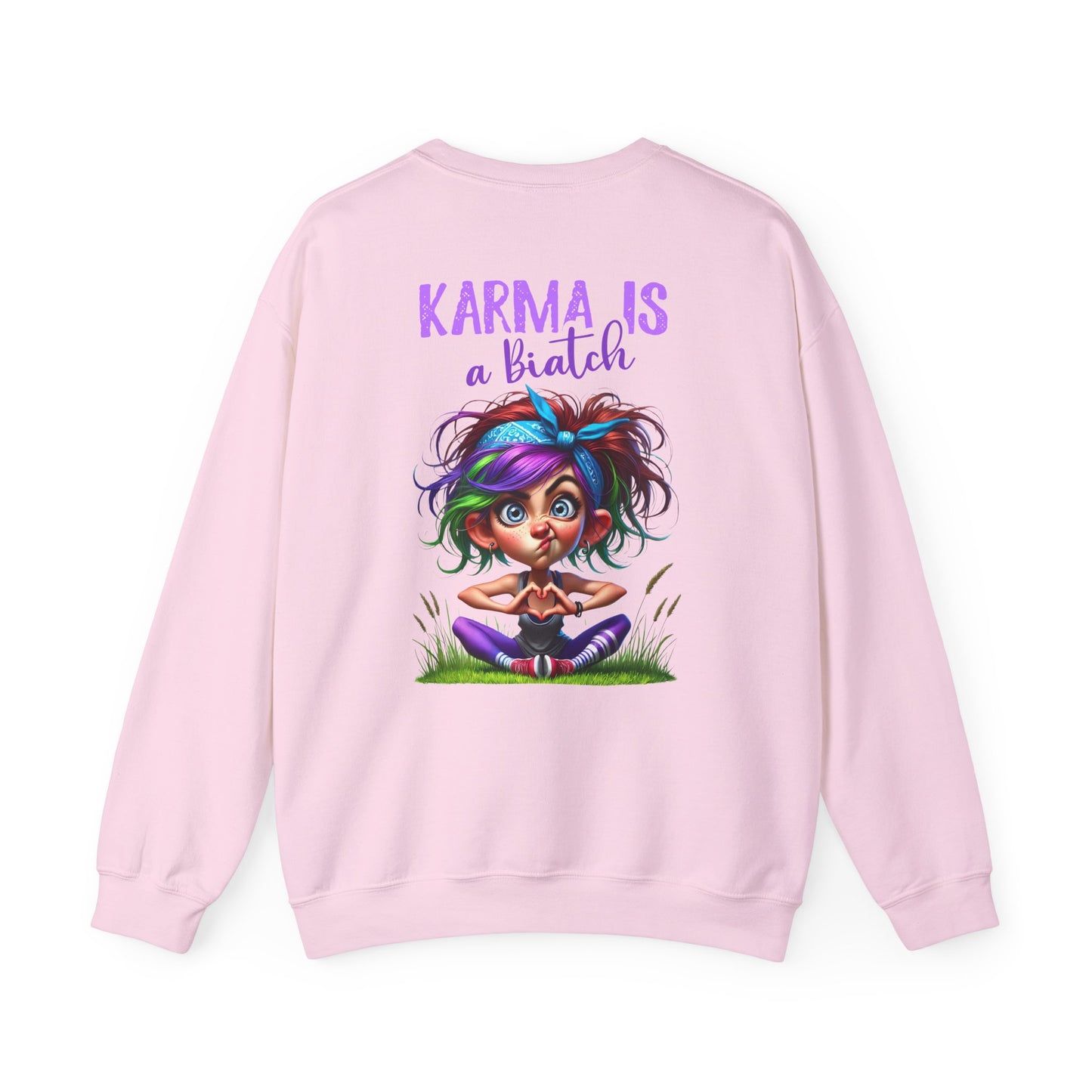 Karma Is a Biatch – Cute but Savage Yoga Girl Sweatshirt