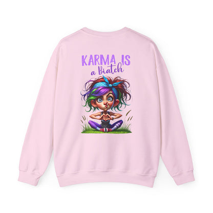 Karma Is a Biatch – Cute but Savage Yoga Girl Sweatshirt