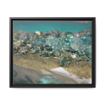 Dioptase Framed Canvas Art - Elegance
