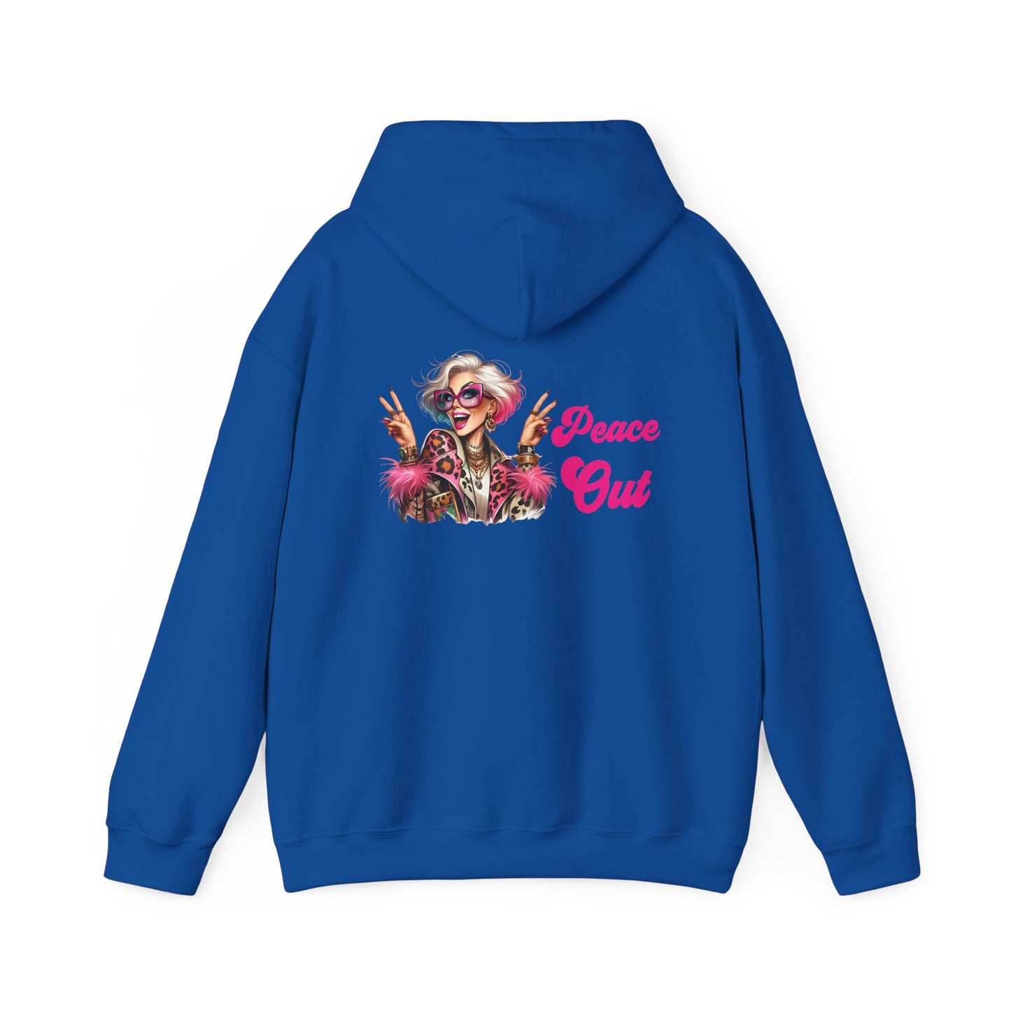 Peace Out – Glam Confidence Woman in Her Prime Hoodie