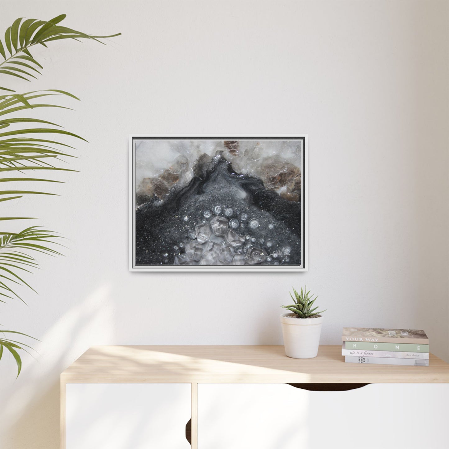 Grey Moonstone Framed Print - Elegance